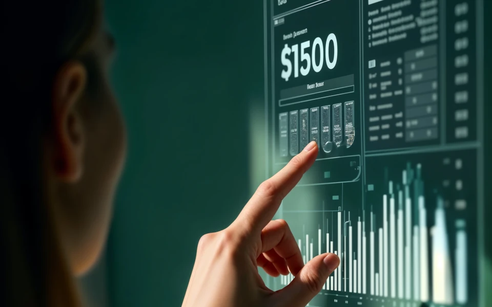 Un hombre teclando y se ven datos en varias pantallas